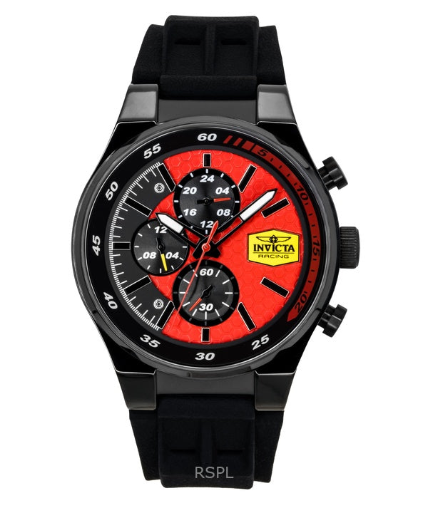 Invicta Racing Chronograph Silikonarmband Röd Urtavla Quartz 48877 Herrklocka