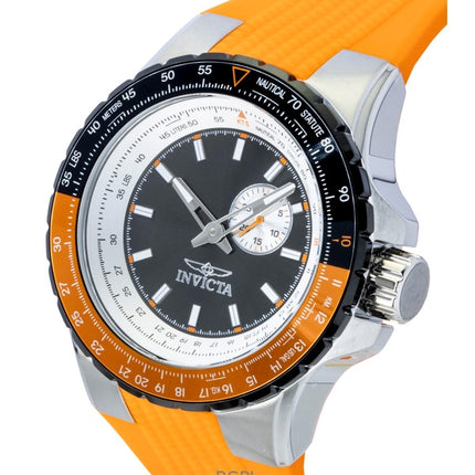 Invicta Aviator orange silikonrem med pistolurtavla och kvarts 49721 100M herrklocka
