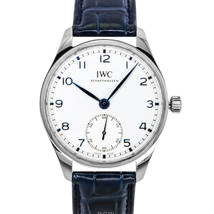 IWC Portugieser läderrem silverfärgad urtavla automatisk IW358304 herrklocka