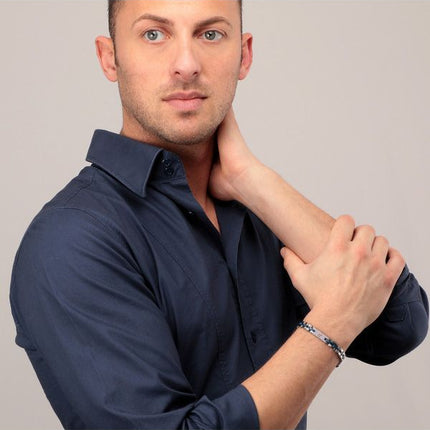 Maserati Jewels rostfritt stål och keramiskt armband JM220ASR08 för män