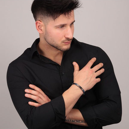 Maserati Jewels rostfritt stål och keramiskt armband JM221ATZ01 för män