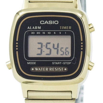 Casio Digital rostfritt stål larm Timer LA670WGA-1DF LA670WGA-1 kvinnors klocka