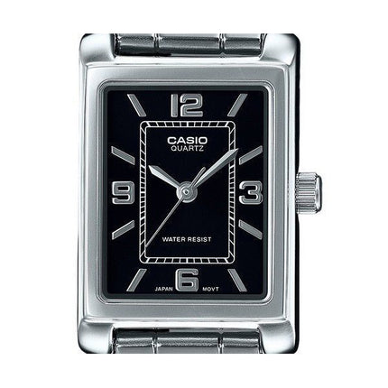 Casio Standard Analog Rostfritt Stål Svart Urtavla Quartz LTP-1234DD-1A Damklocka