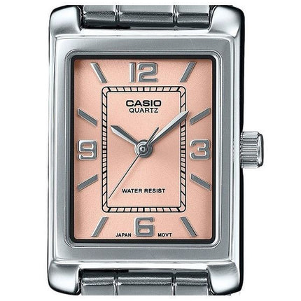Casio Standard Analog Rostfritt stål Rosa Urtavla Quartz LTP-1234DD-4A Damklocka