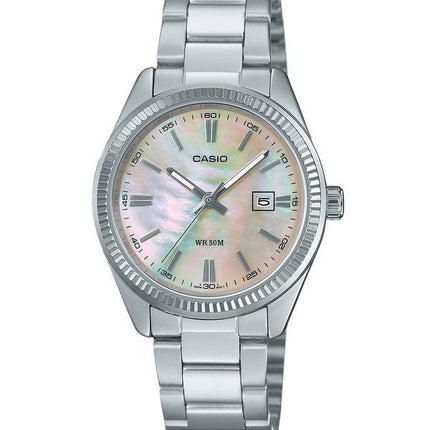 Casio Standard Analog Rostfritt Stål Pärlemorurtavla Quartz LTP-1302DS-4AV Damklocka