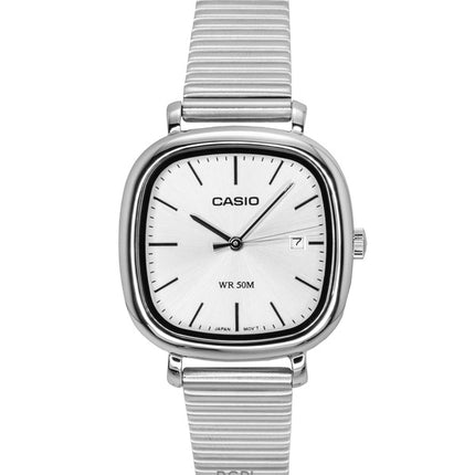Casio Standard Analog Rostfritt Stål Silverfärgad Urtavla Quartz LTP-B166D-7AV Damklocka