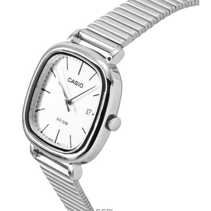 Casio Standard Analog Rostfritt Stål Silverfärgad Urtavla Quartz LTP-B166D-7AV Damklocka
