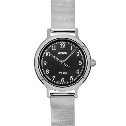 Casio Standard Analog Rostfritt Stål Svart Urtavla Quartz LTP-B170D-1BV Damklocka