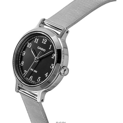 Casio Standard Analog Rostfritt Stål Svart Urtavla Quartz LTP-B170D-1BV Damklocka