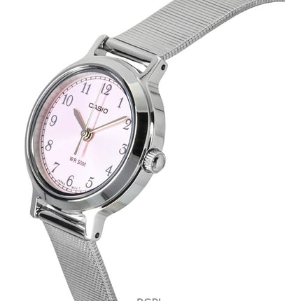 Casio Standard Analog Rostfritt stål Rosa Urtavla Quartz LTP-B170D-4BV Damklocka