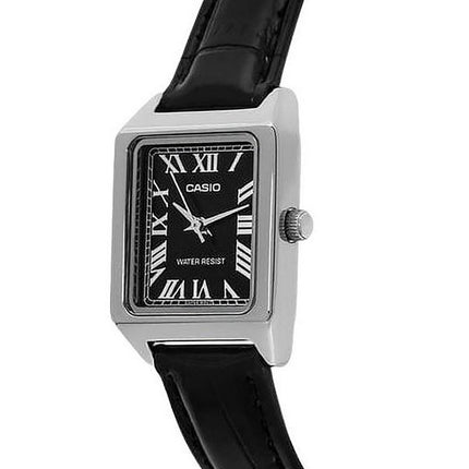 Casio Standard Analog Läderrem Svart Urtavla Quartz LTP-V007L-1B Damklocka