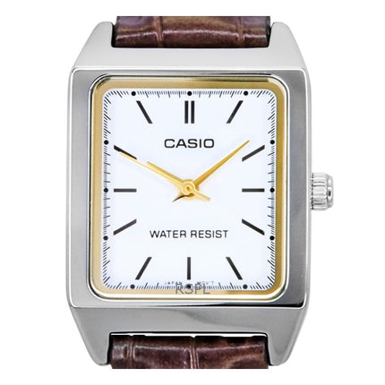 Casio Standard Analog Läderrem Vit Urtavla Quartz LTP-V007L-7E2 Damklocka