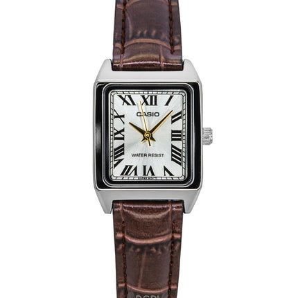 Casio Standard Analog Läderarmband Silverfärgad Urtavla Quartz LTP-V007L-9B Damklocka