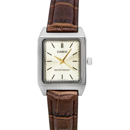 Casio Standard Analog Läderarmband Elfenbensvit Urtavla Quartz LTP-V007L-9E Damklocka