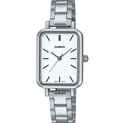 Casio Standard Analog Rostfritt Stål Vit Urtavla Quartz LTP-V009D-7E Damklocka