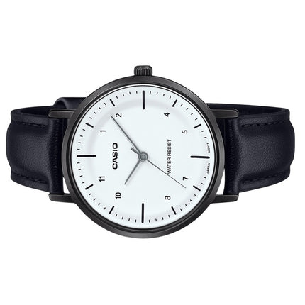 Casio Standard Analog Läderrem Vit Urtavla Quartz LTP-VT03BL-7B Damklocka