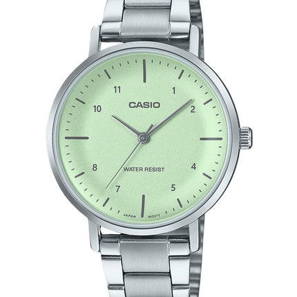 Casio Standard Analog Rostfritt Stål Mintgrön Urtavla Quartz LTP-VT03D-3B Damklocka