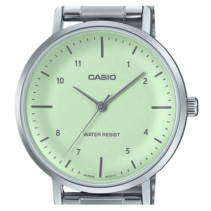 Casio Standard Analog Rostfritt Stål Mintgrön Urtavla Quartz LTP-VT03D-3B Damklocka