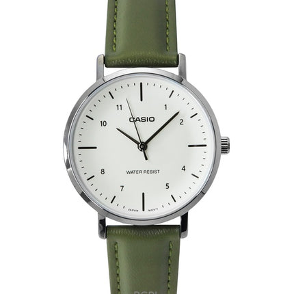 Casio Standard Analog Läderrem Beige Urtavla Quartz LTP-VT03L-3B Damklocka