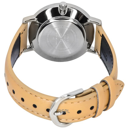 Casio Standard Analog Läderrem Cream Urtavla Quartz LTP-VT04L-7A1 Damklocka