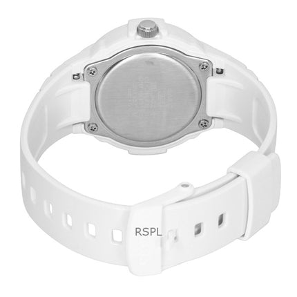 Casio analog biobaserad hartsrem vit urtavla kvarts LX-800H-7A1V 100M damklocka