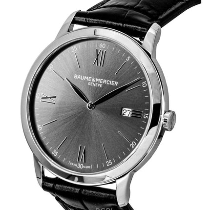 Baume &amp; Mercier Classima läderarmband svart urtavla kvarts M0A10416 herrklocka