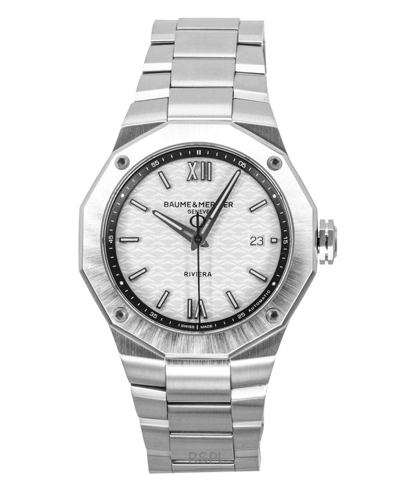 Baume &amp; Mercier Riviera rostfritt stål silverfärgad urtavla automatisk M0A10829 100M herrklocka