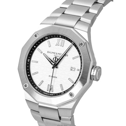 Baume &amp; Mercier Riviera rostfritt stål silverfärgad urtavla automatisk M0A10829 100M herrklocka