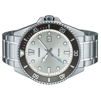 Casio Standard Analog Rostfritt Stål Silver Urtavla Quartz MDV-107D-7AV 200M Herrklocka