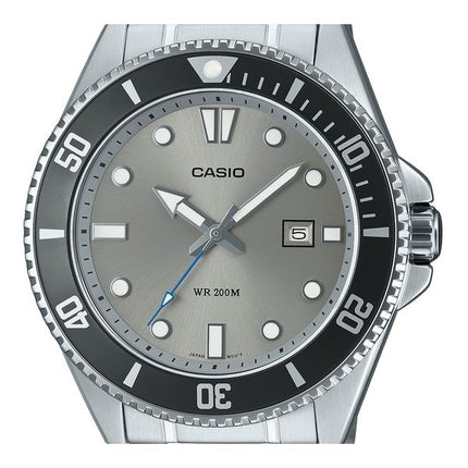 Casio Standard Analog Rostfritt Stål Grå Urtavla Quartz MDV-107D-8AV 200M Herrklocka