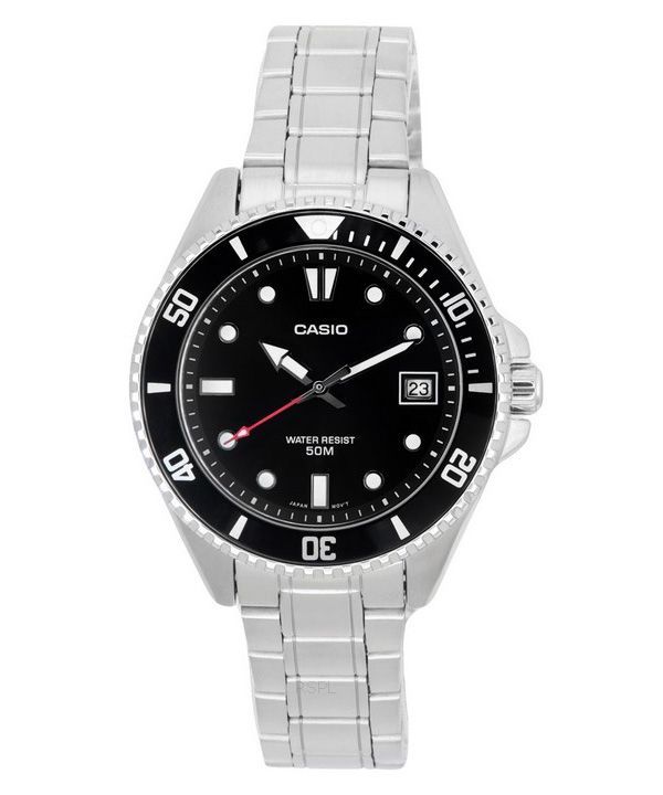 Casio Standard Analog Rostfritt Stål Svart Urtavla Quartz MDV-10D-1A1 Herrklocka