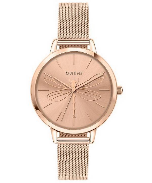 Oui &amp, Me Grande Amourette Rose Gold Tone Rostfritt stÃ¥l Quartz ME010035 Damklocka