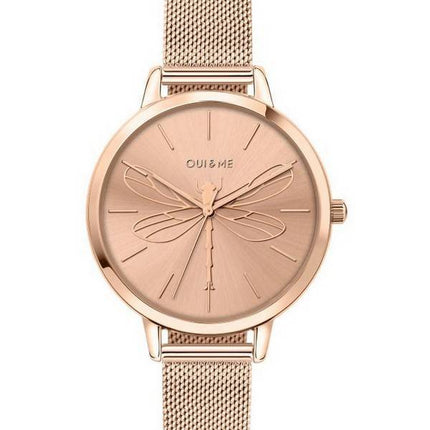 Oui & Me Grande Amourette Rose Gold Tone Rostfritt stål Quartz ME010035 Damklocka