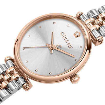 Oui &amp, Me Etoile Tvåfärgad rostfritt stål Silver Urtavla Quartz ME010294 Damklocka
