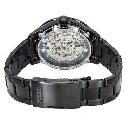Fossil Townsman rostfritt stål svart skeletturtavla automatisk ME3269 herrklocka