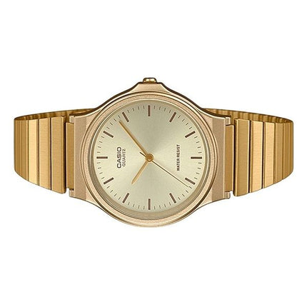 Casio Analog Gold Tone Rostfritt stål Champagne Urtavla Quartz MQ-24G-9E Herrklocka