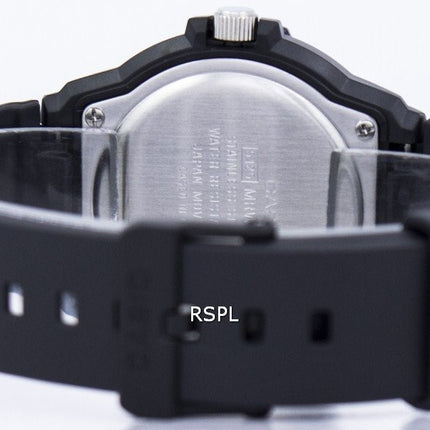 Casio Quartz Analog 100M svart harts rem MRW-200H-1BVDF MRW-200H-1BV mäns klocka