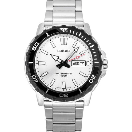 Casio Standard Analog Rostfritt Stål Silverfärgad Urtavla Quartz MTD-125D-7AV 100M Herrklocka