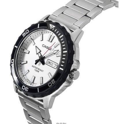 Casio Standard Analog Rostfritt Stål Silverfärgad Urtavla Quartz MTD-125D-7AV 100M Herrklocka