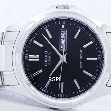 Casio Enticer Quartz Analog Black Dial MTP-1239D-1ADF MTP-1239D-1A Herrklocka