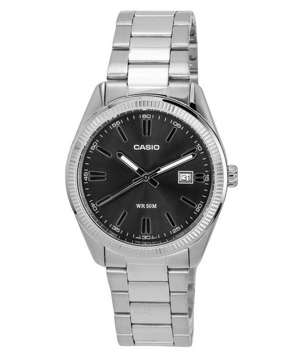 Casio Standard Analog Rostfritt Stål Svart Urtavla Quartz MTP-1302D-1A1 Herrklocka