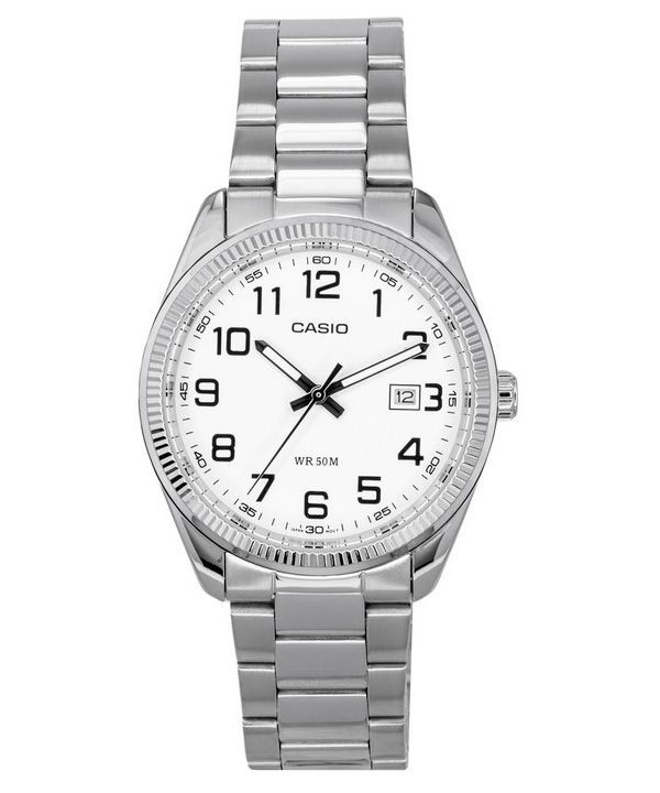 Casio Standard Analog Rostfritt Stål Vit Urtavla Quartz MTP-1302D-7B Herrklockor