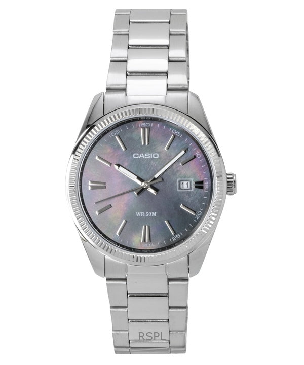 Casio Standard Analog Rostfritt Stål Pärlemor Quartz MTP-1302DS-1AV Herrklocka