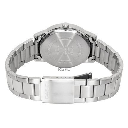 Casio analog rostfritt stål svart urtavla kvarts MTP-1303DD-1AV herrklocka