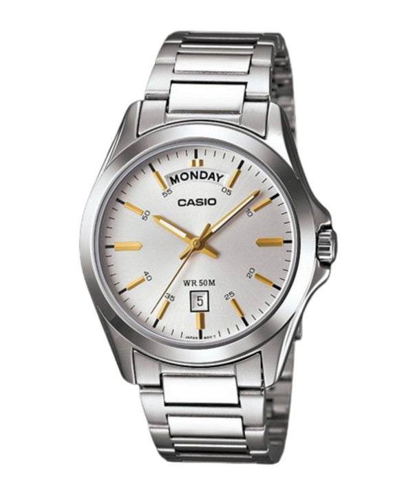 Casio Classic Analog Rostfritt Stål Silver Urtavla Quartz MTP-1370D-7A2 Herrklocka