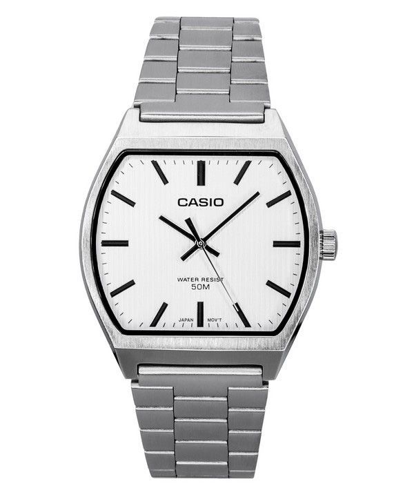 Casio Standard Analog Rostfritt Stål Vit Urtavla Quartz MTP-B140D-7A Herrklocka