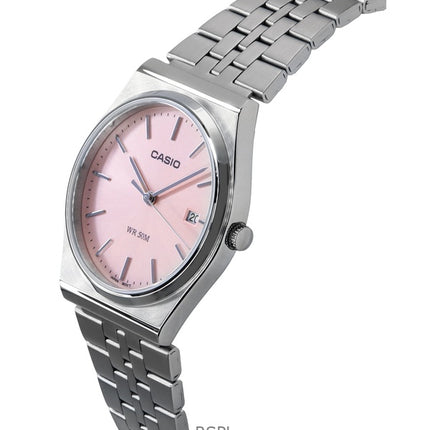 Casio Standard Analog Rostfritt stål Rosa Urtavla Quartz MTP-B145D-4AV unisexklocka