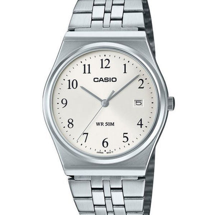 Casio Standard Analog Rostfritt Stål Vit Urtavla Quartz MTP-B145D-7B Herrklocka