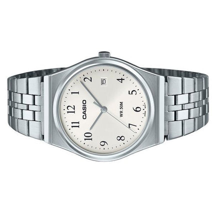 Casio Standard Analog Rostfritt Stål Vit Urtavla Quartz MTP-B145D-7B Herrklocka