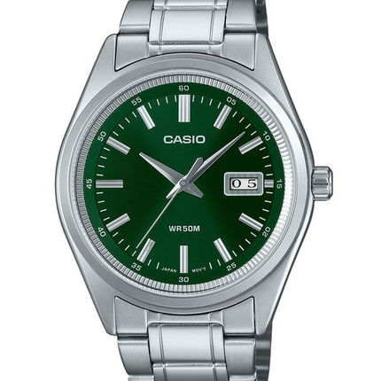 Casio Standard Analog Rostfritt Stål Grön Urtavla Quartz MTP-B180D-3AV Herrklocka